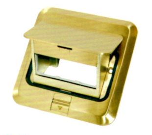 JY-8911G 地板插座-空鋁盒上座(金色)