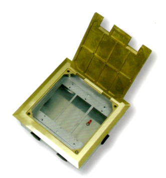JY-8912G 三連地板插座-空鋁盒上座
