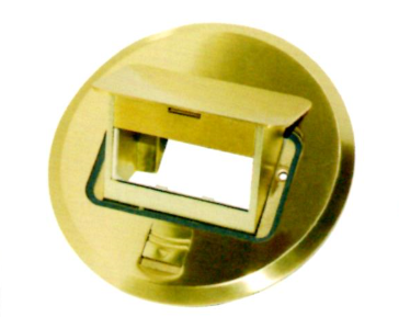 JY-8921G 地板插座-空鋁盒上座(金色)
