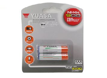 YUASA 4號 900mAH 1.2V Mi-MH 鎳氫充電電池(2入)